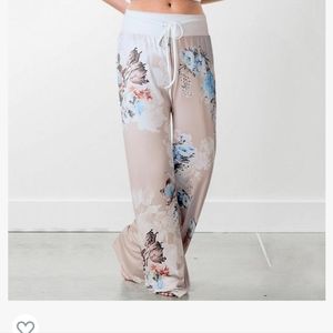 FORUU Ladies summer Drawstring wide Leg pants